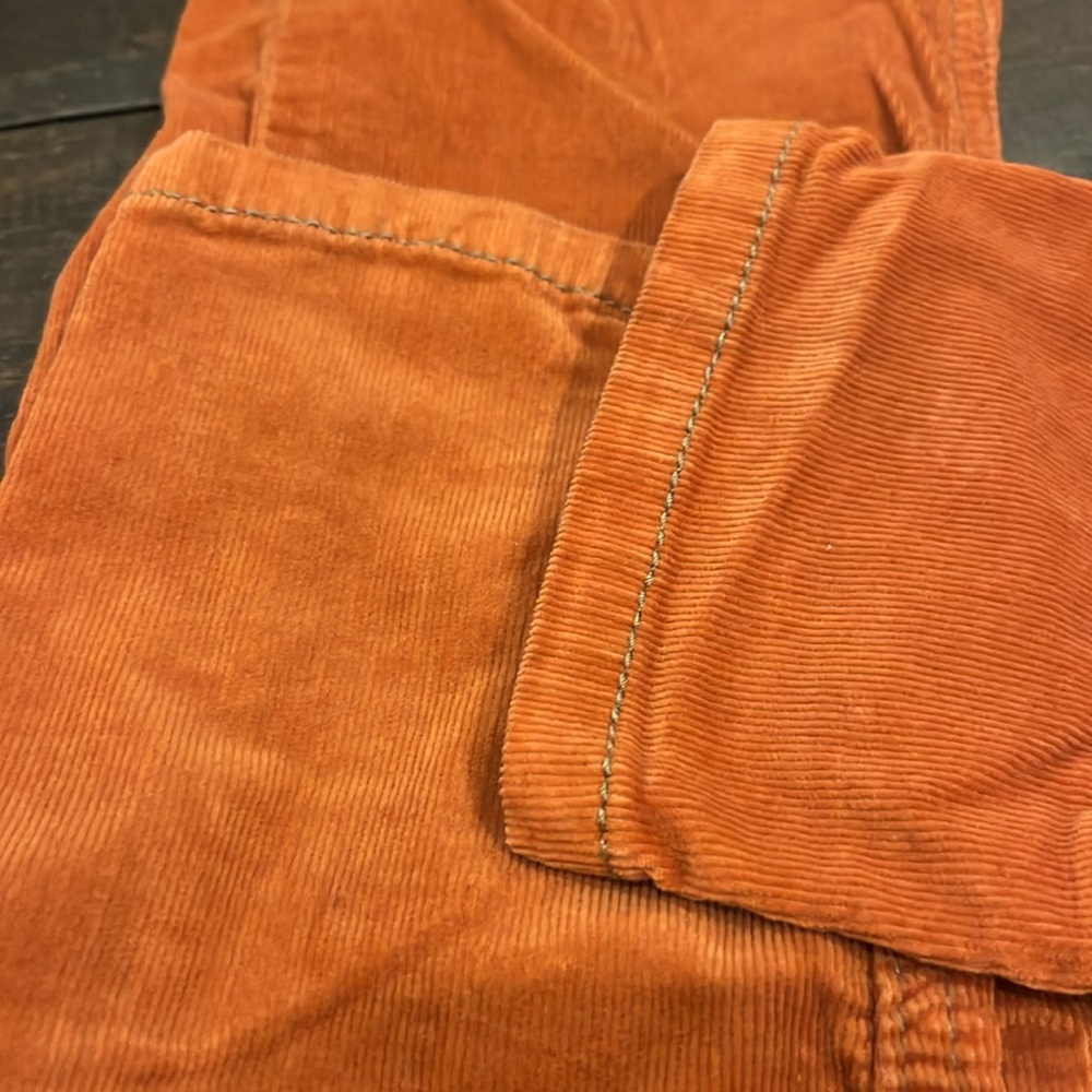 Free People Burnt Orange Corduroy Low Skinny's - Picture 5 of 8